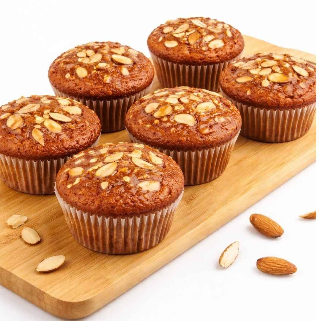 Almond Jaggery Muffin - 5pcs (No White Sugar)